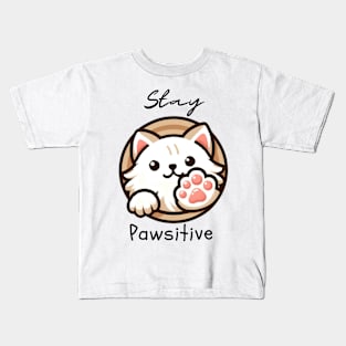 Stay Pawsitive Kids T-Shirt